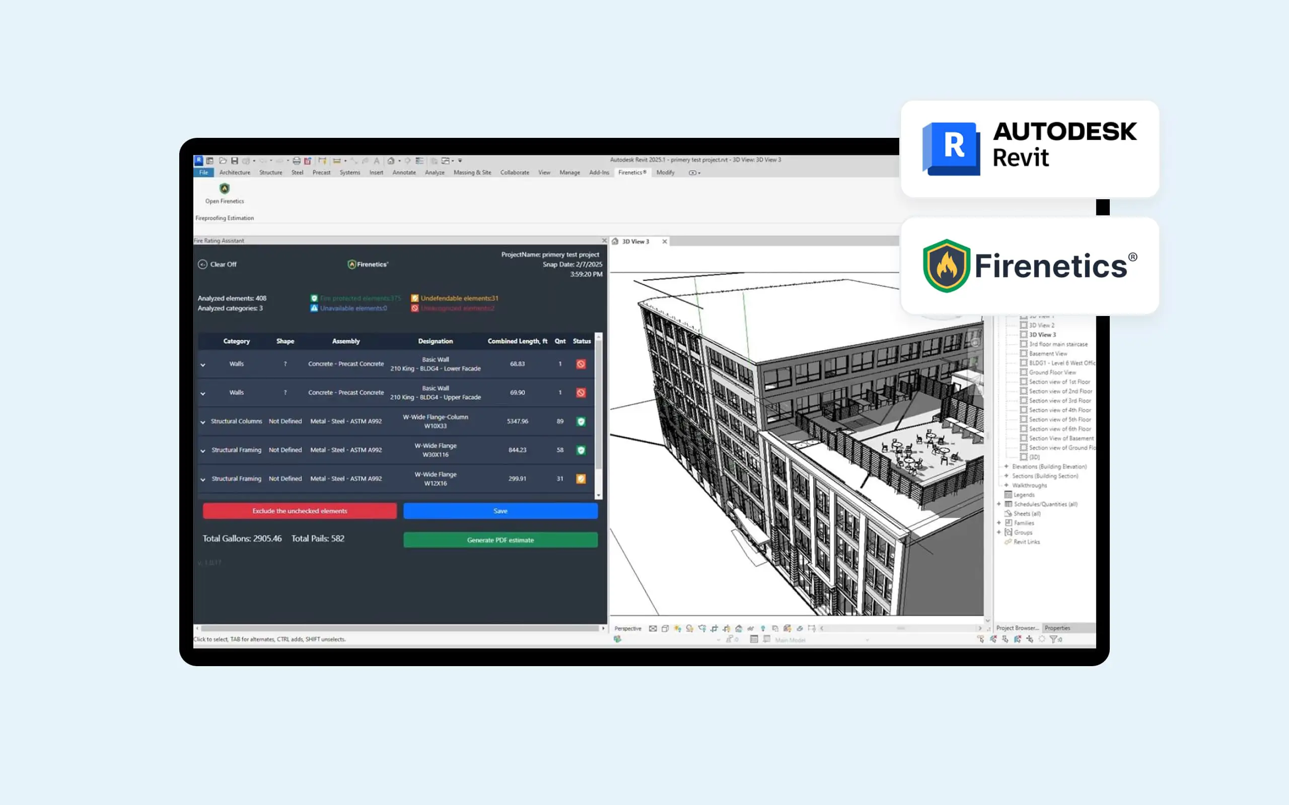 Firenetics: custom BIM, fire rating plugin for Revit®