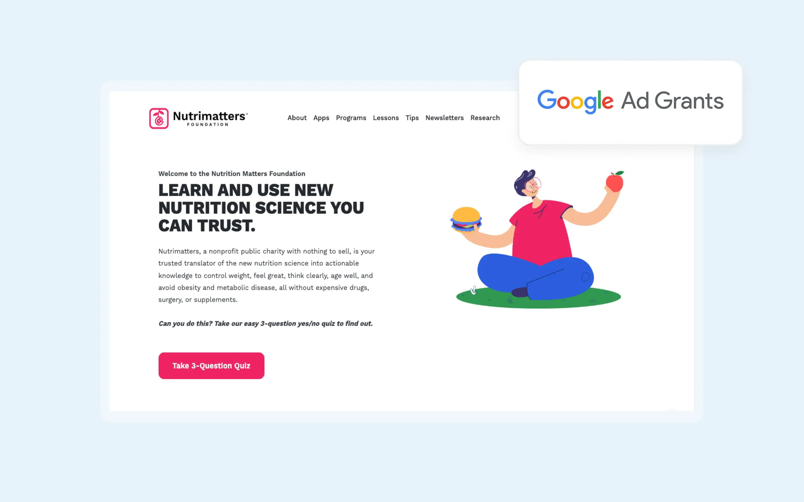 Nutrimatters Google Ad Grant Management